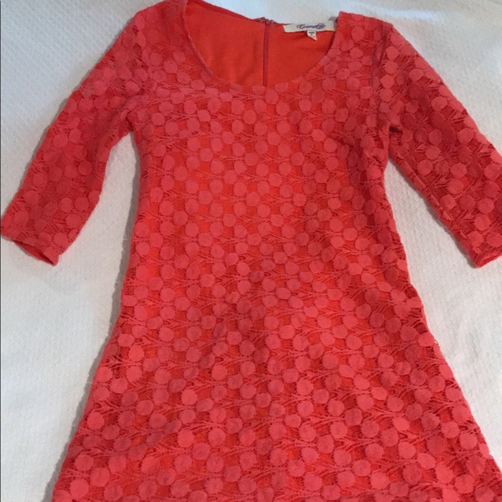 Coral lace Dress